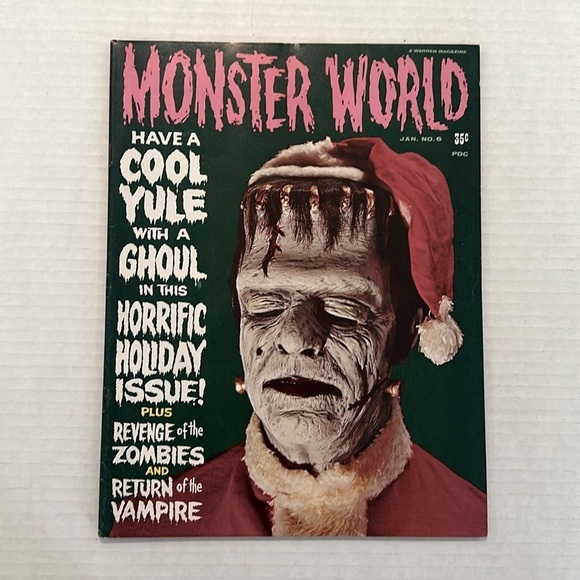 Vintage 1965 January Monster World Cool Yule With A Ghoul Collectible Magazine - Picture 1 of 2